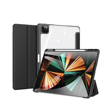 Dux Ducis IPAD Air 13 (2024) DUX DUCIS TOBY tok álló, bőr hatású aktív FLIP, ceruza tartó, FEKETE
