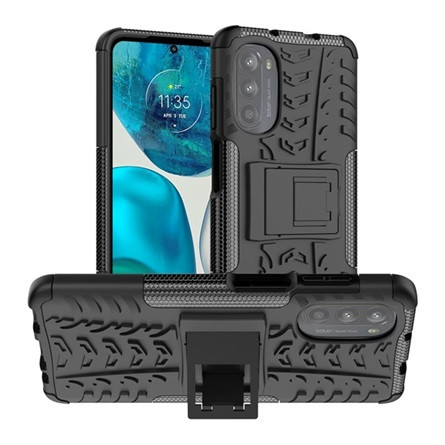 Gigapack Motorola Moto G82 Gigapack Defender szilikon telefonvédő ütésállóság, autógumi, FEKETE