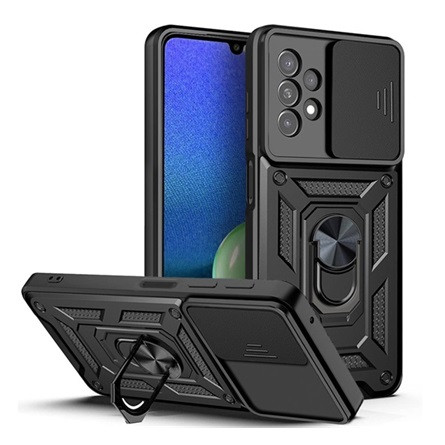 Gigapack Samsung A13 4G Gigapack Defender szilikon telefonvédő ütésállóság, kameravédő, FEKETE
