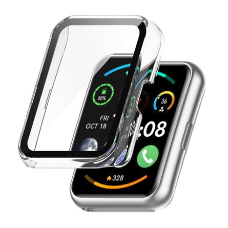 Gigapack Huawei Watch Fit 2 Gigapack Műanyag keret ütésálló + kijelzővédő üveg ÁTLÁTSZÓ