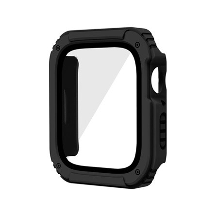 Gigapack Apple Watch Series 2 38mm Gigapack Műanyag keret ütésálló + kijelzővédő üveg FEKETE