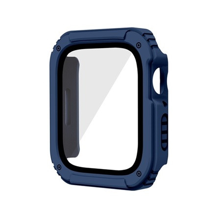 Gigapack Apple Watch Series 2 42mm Gigapack Műanyag keret ütésálló + kijelzővédő üveg SÖTÉTKÉK