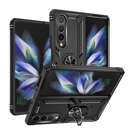 Gigapack Samsung Z Fold4 5G Gigapack Defender szilikon telefonvédő ütésállóság, kameravédő, FEKETE