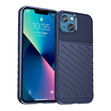 Gigapack iPhone 14 Gigapack szilikon telefonvédő ütésállóság, dombor minta, SÖTÉTKÉK