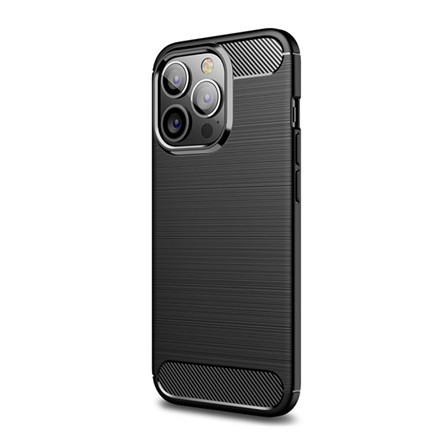 Gigapack iPhone 14 Pro Gigapack szilikon telefonvédő ütésállóság, karbon minta, FEKETE