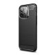 Gigapack iPhone 14 Pro Gigapack szilikon telefonvédő ütésállóság, karbon minta, FEKETE