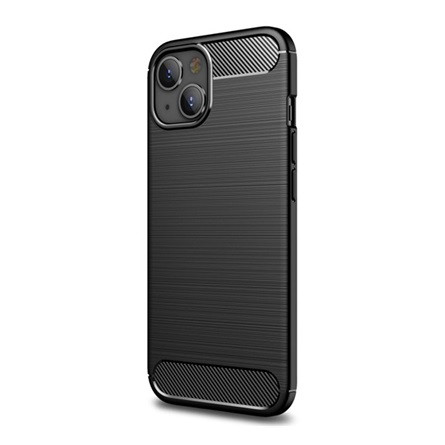 Gigapack iPhone 14 Plus Gigapack Szilikon telefonvédő ütésállóság, karbon minta, FEKETE