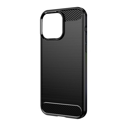 Gigapack iPhone 14 Pro Max Gigapack szilikon telefonvédő ütésállóság, karbon minta, FEKETE