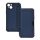 Gigapack iPhone 14 Plus Gigapack tok álló, bőr hatású FLIP, karbon minta, SÖTÉTKÉK