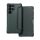 Gigapack Samsung S22 Ultra 5G Gigapack tok álló, bőr hatású FLIP, karbon minta, SÖTÉTZÖLD