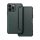 Gigapack iPhone 13 Pro Max Gigapack tok álló, bőr hatású FLIP, karbon minta, SÖTÉTZÖLD