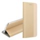 Gigapack iPhone 14 Pro Max Gigapack tok álló, bőr hatású FLIP, textil minta, ARANY