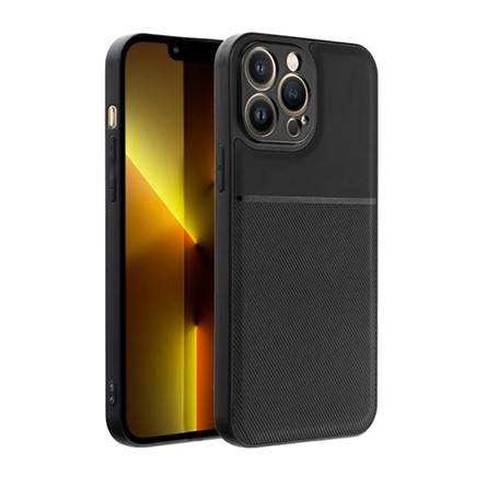 Gigapack iPhone 14 Pro Max Gigapack Szilikon telefonvédő ütésállóság, csíkos, FEKETE