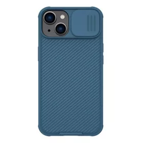   Nillkin iPhone 14 Plus NILLKIN CAMSHIELD PRO MAGNETIC műanyag telefonvédő ütésállóság, csíkos, SÖTÉTKÉK