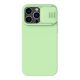 Nillkin iPhone 14 Pro NILLKIN CAMSHIELD SILKY MAGNETIC szilikon telefonvédő plüss belső, MagSafe, VILÁGOSZÖLD