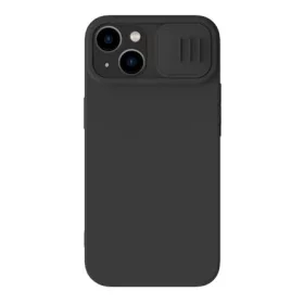   Nillkin iPhone 14 Plus NILLKIN CAMSHIELD SILKY szilikon telefonvédő matt, MagSafe, FEKETE
