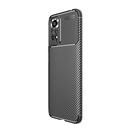 Gigapack Redmi Note 11 4G Gigapack Szilikon telefonvédő ütésállóság, karbon minta, FEKETE