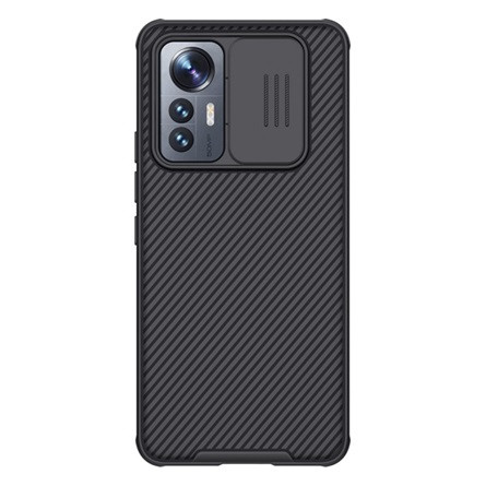 Nillkin Xiaomi 12 Lite NILLKIN CAMSHIELD PRO szilikon telefonvédő ütésállóság, csíkos, FEKETE