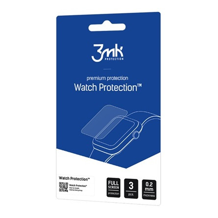 3Mk Apple Watch Series 8 45mm 3MK WATCH PROTECTION kijelzővédő fólia 3db full screen, PET, ÁTLÁTSZÓ