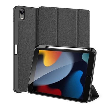 Dux Ducis IPAD 10.9 (2022) DUX DUCIS DOMO tok álló, bőr hatású aktív, textil minta, FEKETE