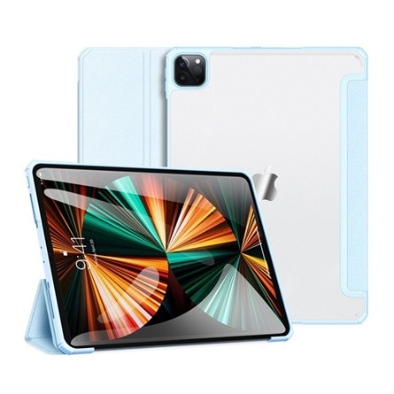 Dux Ducis IPAD Air 13 (2024) DUX DUCIS COPA tok álló, bőr hatású aktív FLIP, asztali tartó, VILÁGOSKÉK