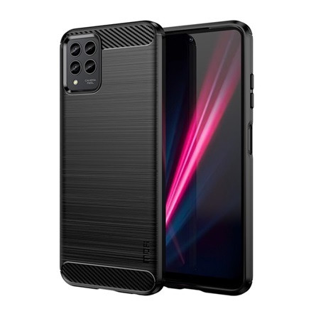 Mofi T Phone Pro 5G (2023) MOFI szilikon telefonvédő ütésállóság, karbon minta, FEKETE