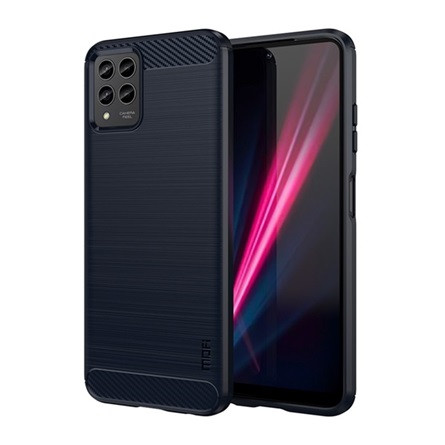 Mofi T Phone Pro 5G (2023) MOFI szilikon telefonvédő ütésállóság, karbon minta, SÖTÉTKÉK