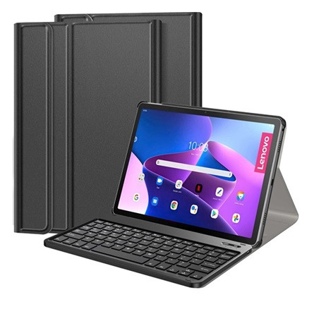Gigapack Lenovo Tab M10 Plus Gigapack Tok álló, bőr hatású FLIP, ceruza tartó, FEKETE