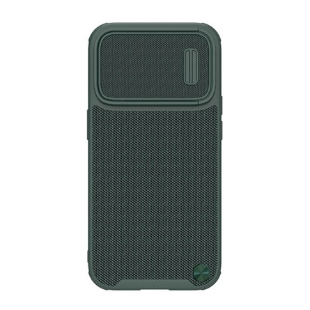 Nillkin iPhone 14 Pro NILLKIN TEXTURED S szilikon telefonvédő 3D, kameravédő, SÖTÉTZÖLD
