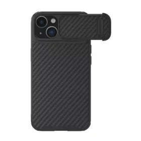   Nillkin iPhone 14 Plus NILLKIN SYNTHETIC FIBER S műanyag telefonvédő környezetbarát, karbon minta, FEKETE