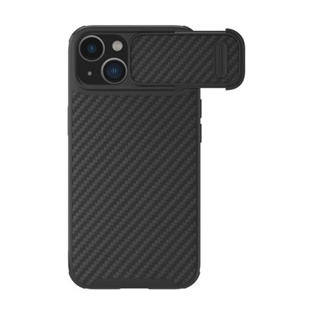Nillkin iPhone 14 Plus NILLKIN SYNTHETIC FIBER S műanyag telefonvédő környezetbarát, karbon minta, FEKETE