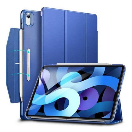 Esr IPAD Air 2020 ESR ASCEND tok álló, bőr hatású aktív FLIP, ceruza tartó, SÖTÉTKÉK