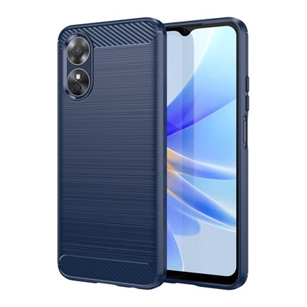 Gigapack Oppo A17 Gigapack szilikon telefonvédő ütésállóság, karbon minta, SÖTÉTKÉK