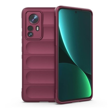 Gigapack Xiaomi 12 Pro Gigapack szilikon telefonvédő ütésállóság, 3D, BORDÓ