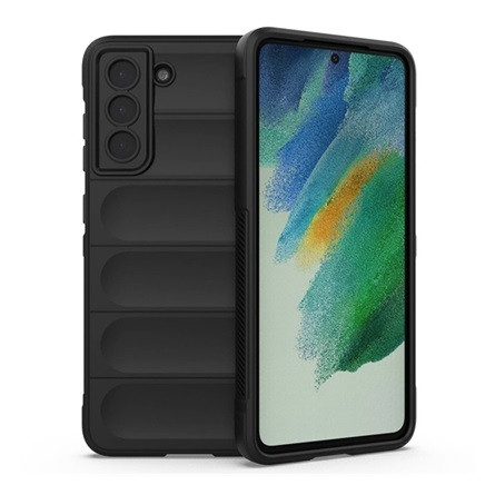 Gigapack Samsung S21 FE GIGAPACK szilikon telefonvédő ütésállóság, 3D, FEKETE