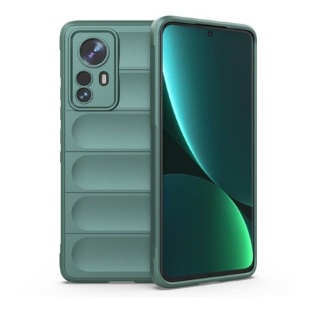 Gigapack Xiaomi 12 Pro Gigapack szilikon telefonvédő ütésállóság, 3D, SÖTÉTZÖLD