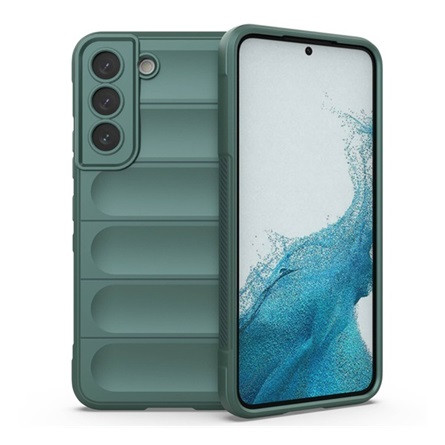 Gigapack Samsung S22 5G GIGAPACK szilikon telefonvédő ütésállóság, 3D, SÖTÉTZÖLD