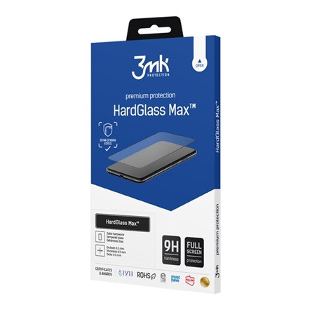 3Mk Samsung S23 Ultra 3MK HARD GLASS MAX képernyővédő üveg 3D, 9H, FEKETE