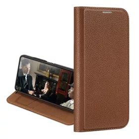   Dux Ducis Samsung S23 Plus DUX DUCIS SKIN X2 tok álló, bőr hatású FLIP, asztali tartó, BARNA