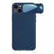 Nillkin iPhone 14 Plus NILLKIN CAMSHIELD LEATHER műanyag telefonvédő ütésállóság, kameravédő, SÖTÉTKÉK