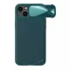Nillkin iPhone 14 Plus NILLKIN CAMSHIELD LEATHER műanyag telefonvédő ütésállóság, kameravédő, SÖTÉTZÖLD