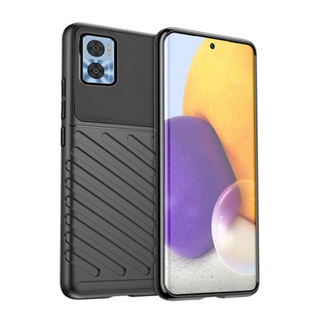Gigapack Motorola Moto E22i Gigapack Szilikon telefonvédő ütésállóság, dombor minta, FEKETE