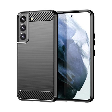 Gigapack Samsung S23 Gigapack szilikon telefonvédő ütésállóság, karbon minta, FEKETE