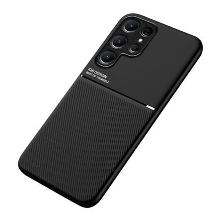 Gigapack Samsung S23 Ultra Gigapack Szilikon telefonvédő ütésállóság, csíkos, FEKETE