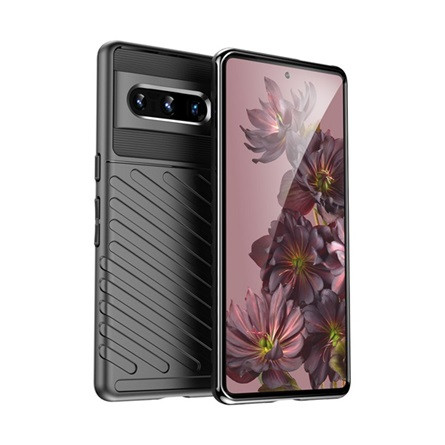 Gigapack Google Pixel 7 Pro Gigapack szilikon telefonvédő ütésállóság, dombor minta, FEKETE