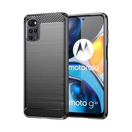 Gigapack Motorola Moto E32s Gigapack Szilikon telefonvédő ütésállóság, karbon minta, FEKETE