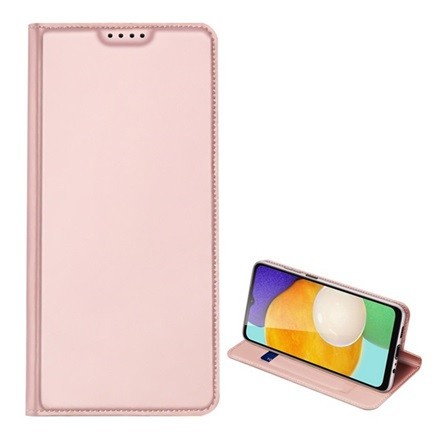 Dux Ducis Samsung A14 4G DUX DUCIS SKIN PRO tok álló, bőr hatású FLIP, asztali tartó, RÓZSASZÍN