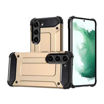 Gigapack Samsung S23 Plus Gigapack Defender szilikon telefonvédő ütésállóság, fémhatás, ARANY