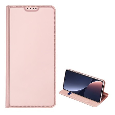 Dux Ducis Xiaomi 13 DUX DUCIS SKIN PRO tok álló, bőr hatású FLIP, asztali tartó, RÓZSASZÍN