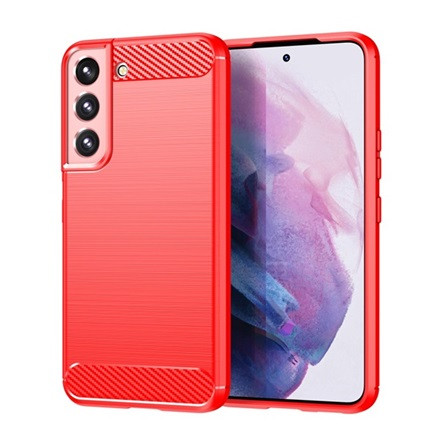 Gigapack Samsung S23 Plus Gigapack szilikon telefonvédő ütésállóság, karbon minta, PIROS